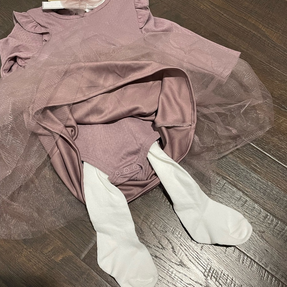 NWT Mauve Tulle Girls' Casual Dress - Picture 5 of 5